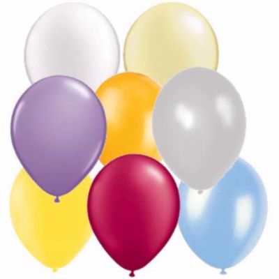  12 Inch Assorted Pastel Pearlised Balloons (pack quantity 8) 
