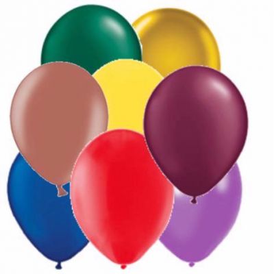  12 Inch Assorted Pearlised Assorted Balloons (pack quantity 8) 