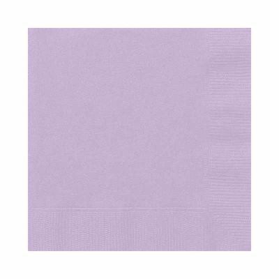  25cm Lavender Beverage Napkins (pack quantity 20) 