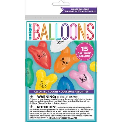  Mouse Balloons (pack quantity 15) 