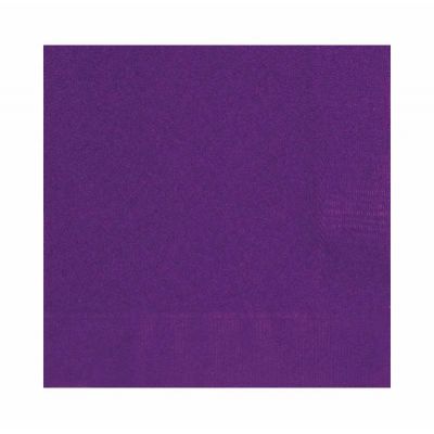  25cm Deep Purple Beverage Napkins (pack quantity 20) 