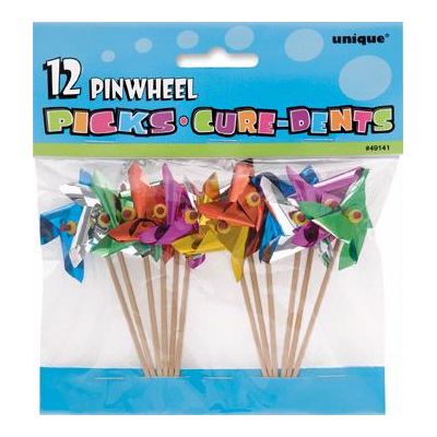  4 Inch Pinwheel Picks (pack quantity 12) 
