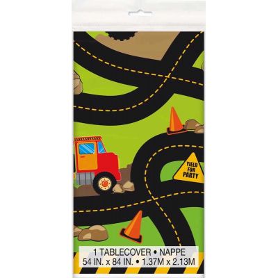 54x84 Inch Construction Party Tablecover