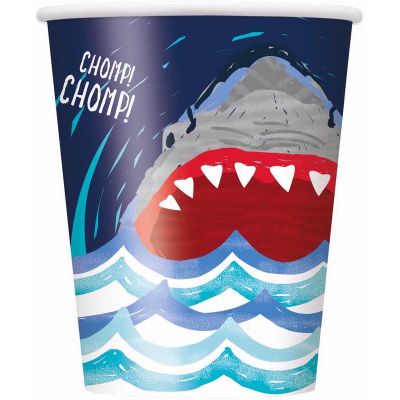  9oz Shark Party Cups (pack quantity 8) 
