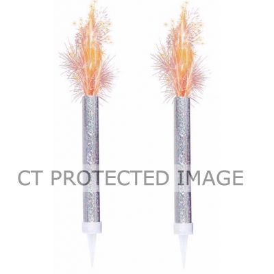 Silver Prismatic Ice Fountain Sparklers (pack quantity 2)