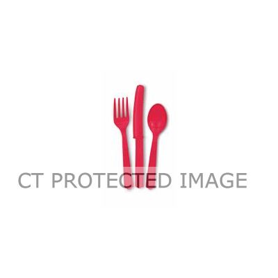  Assorted Ruby Red Cutlery (pack quantity 18) 