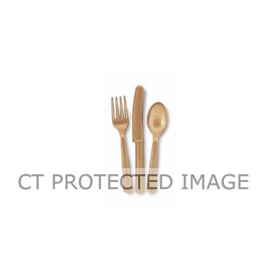  Assorted Gold Cutlery (pack quantity 18) 