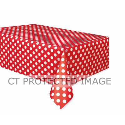 54ix108 Inch Red Dots Table Cover