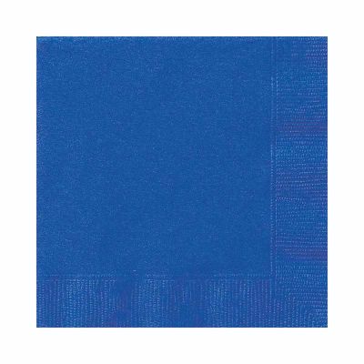  25cm Royal Blue Beverage Napkins (pack quantity 20) 