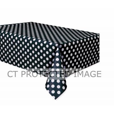 54x108 Inch Black Dots Table Cover