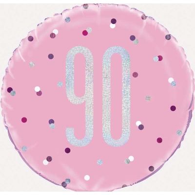18 Inch Glitz Pink 90 Foil Balloon