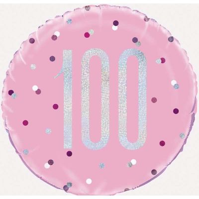 18 Inch Glitz Pink 100 Foil Balloon