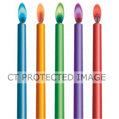  Colour Flame Candles Holders (pack quantity 10) 
