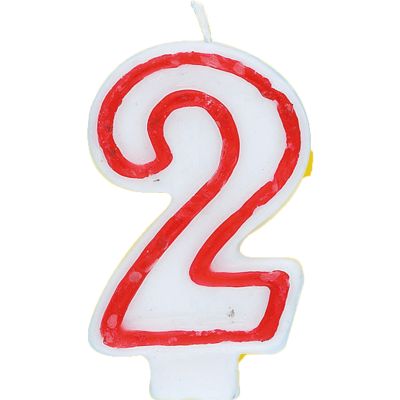 Deluxe Numeral Number2 Birthday Candle