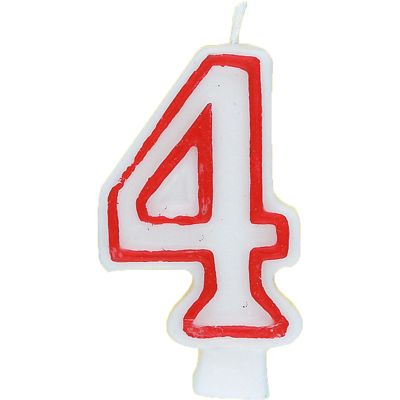 Deluxe Numeral Number4 Birthday Candle