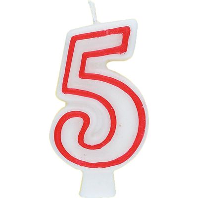 Deluxe Numeral Number5 Birthday Candle