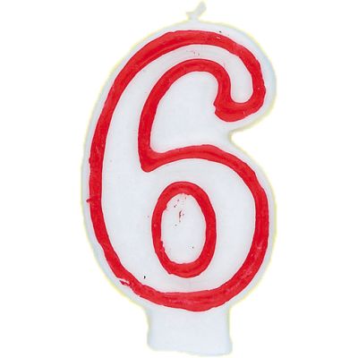 Deluxe Numeral Number6 Birthday Candle