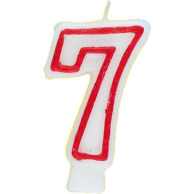 Deluxe Numeral Number7 Birthday Candle