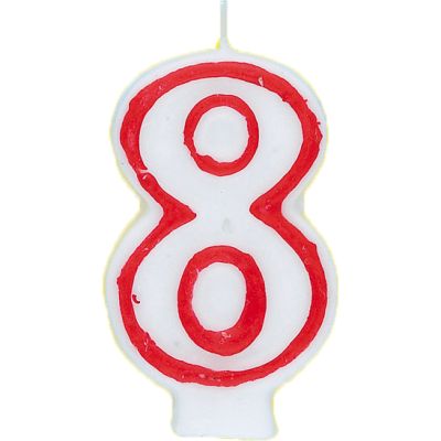 Deluxe Numeral Number8 Birthday Candle