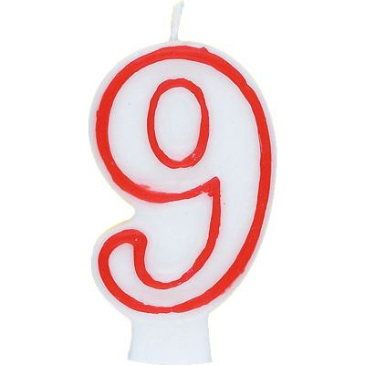 Deluxe Numeral Number9 Birthday Candle