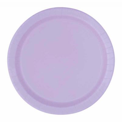  7 Inch Lavender Plates (pack quantity 20) 
