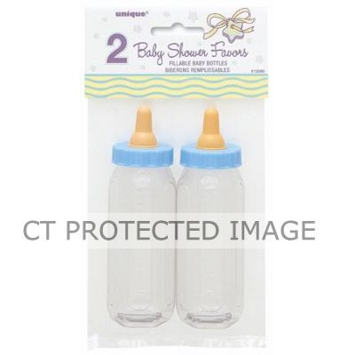  5 Inch Blue Fillable Baby Bottles (pack quantity 2) 