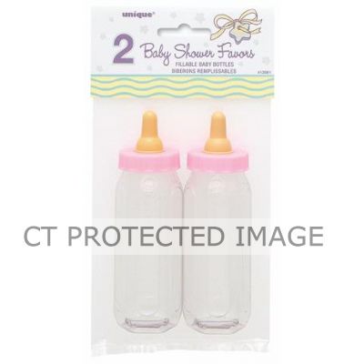  5 Inch Pink Fillable Baby Bottles (pack quantity 2) 