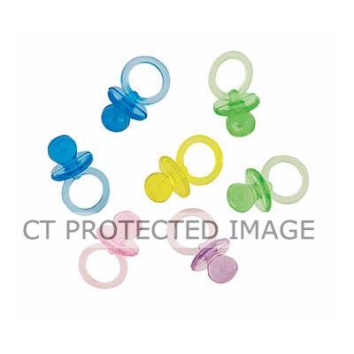  1 Inch Assorted Crystal Pacifiers (pack quantity 18) 