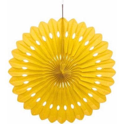 16 Inch Yellow Decorative Fan