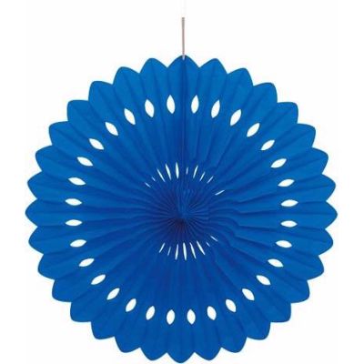 16 Inch Royal Blue Decorative Fan