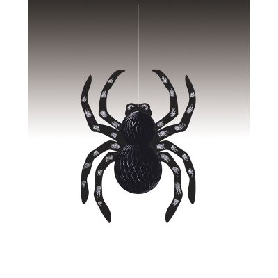 14 Inch Hanging Glitter Spider Decoration