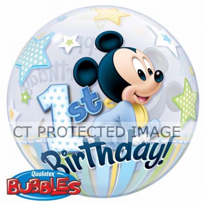 Mickey Mouse 1st Bday 22 Inch Bubble