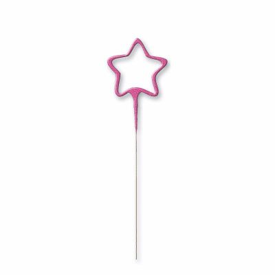 7 Inch Star Shape Pink Glitz Sparkler