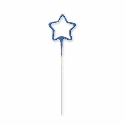 7 Inch Star Shape Blue Glitz Sparkler
