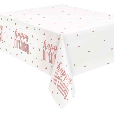 54x84 Inch Glitz Rose Gold Table Cover