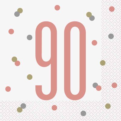  Glitz Rose Gold 90 33cm Napkins (pack quantity 16) 