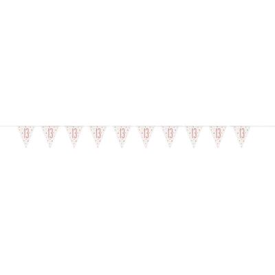 Glitz Rose Gold 13 Pennant Banner