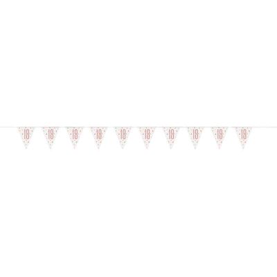 Glitz Rose Gold 18 Pennant Banner