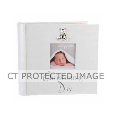 Pearlised Christening 4x6 Inch Album