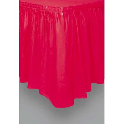 Red Plastic Tableskirt