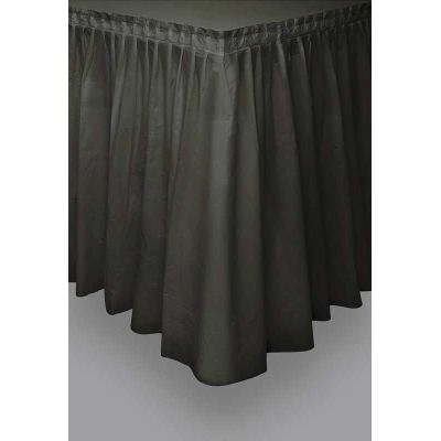 Black Plastic Tableskirt