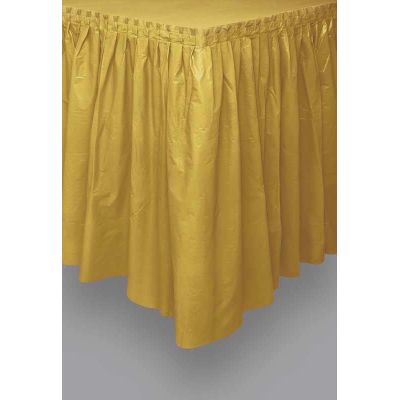 Gold Plastic Table Skirt