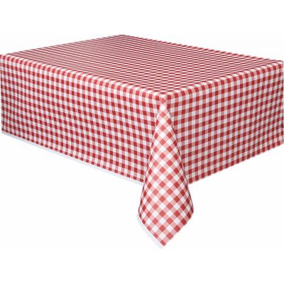 54x108 Inch Red Gingham Table Cover