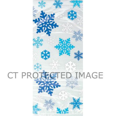  Snowflakes Blue Cello Bags (pack quantity 20) 