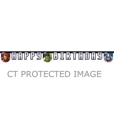 Avengers Multi Heroes Happy Birthday Banner
