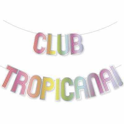 Club Tropicana Paper Letter Banner