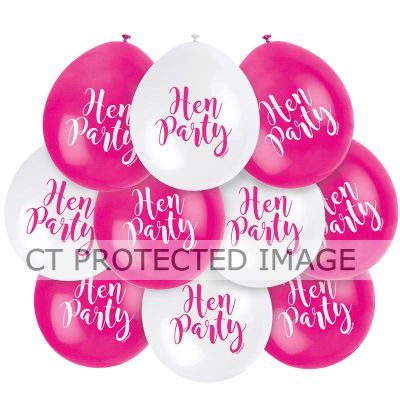  9 Inch Hen Party Balloons (pack quantity 10) 