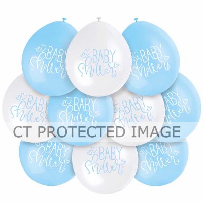  9 Inch Blue Baby Shower Balloons (pack quantity 10) 