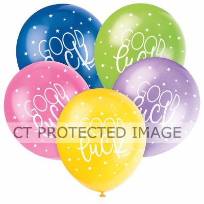 12 Inch Good Luck Balloons (pack quantity 5) 