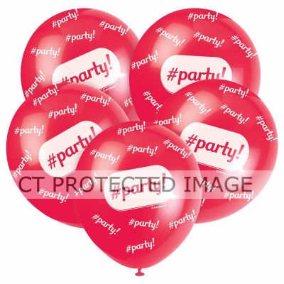  12 Inch Party Balloons (pack quantity 5) 